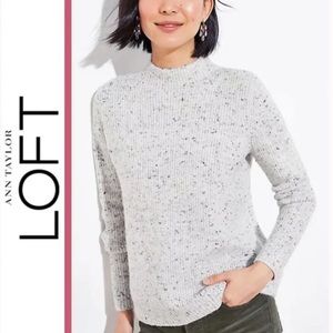 NWOT Shimmer Flecked Mock Neck Sweater